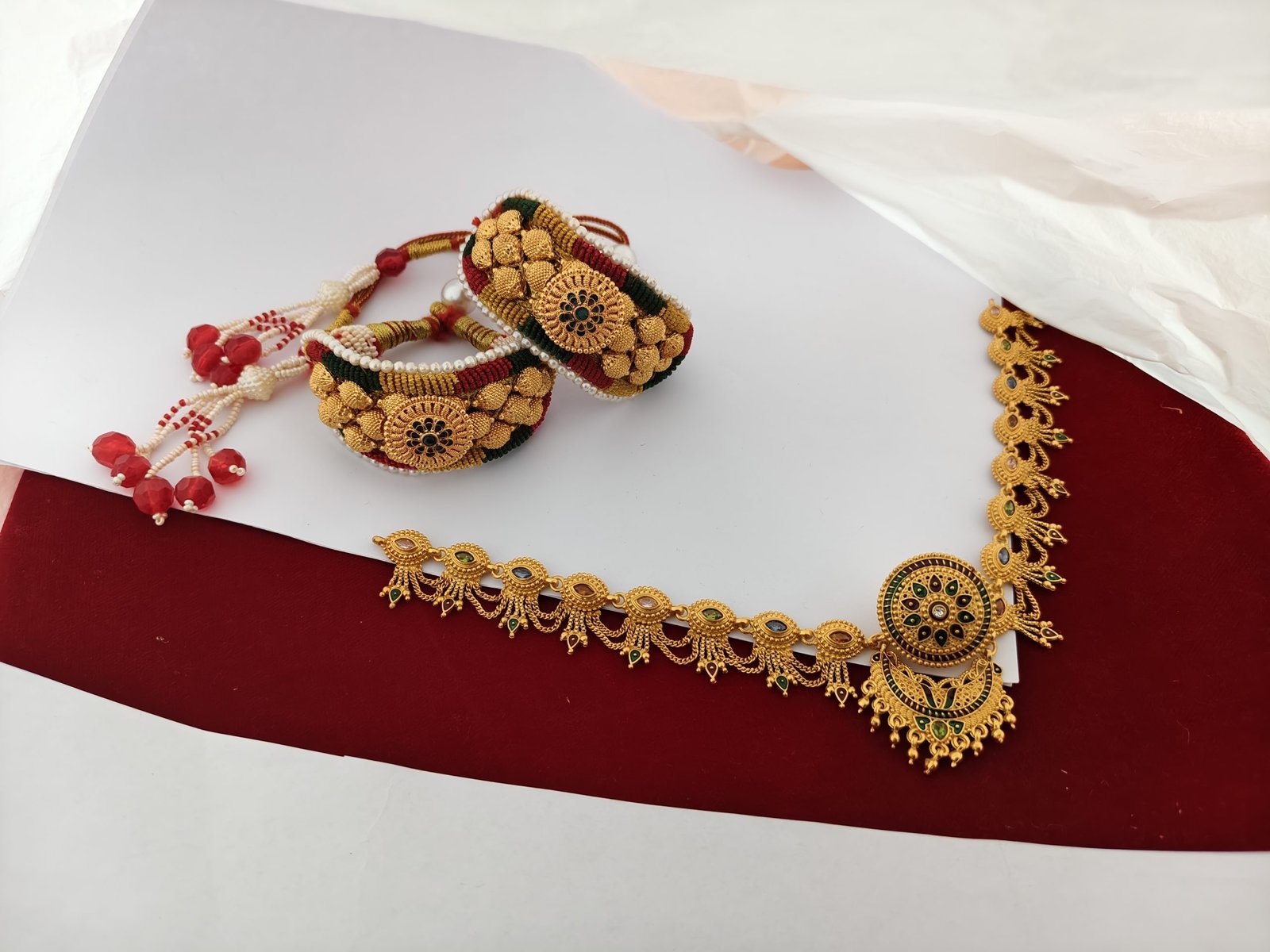 1000531697-1.jpg Rakhdi set, ponchi sankh - Image 1