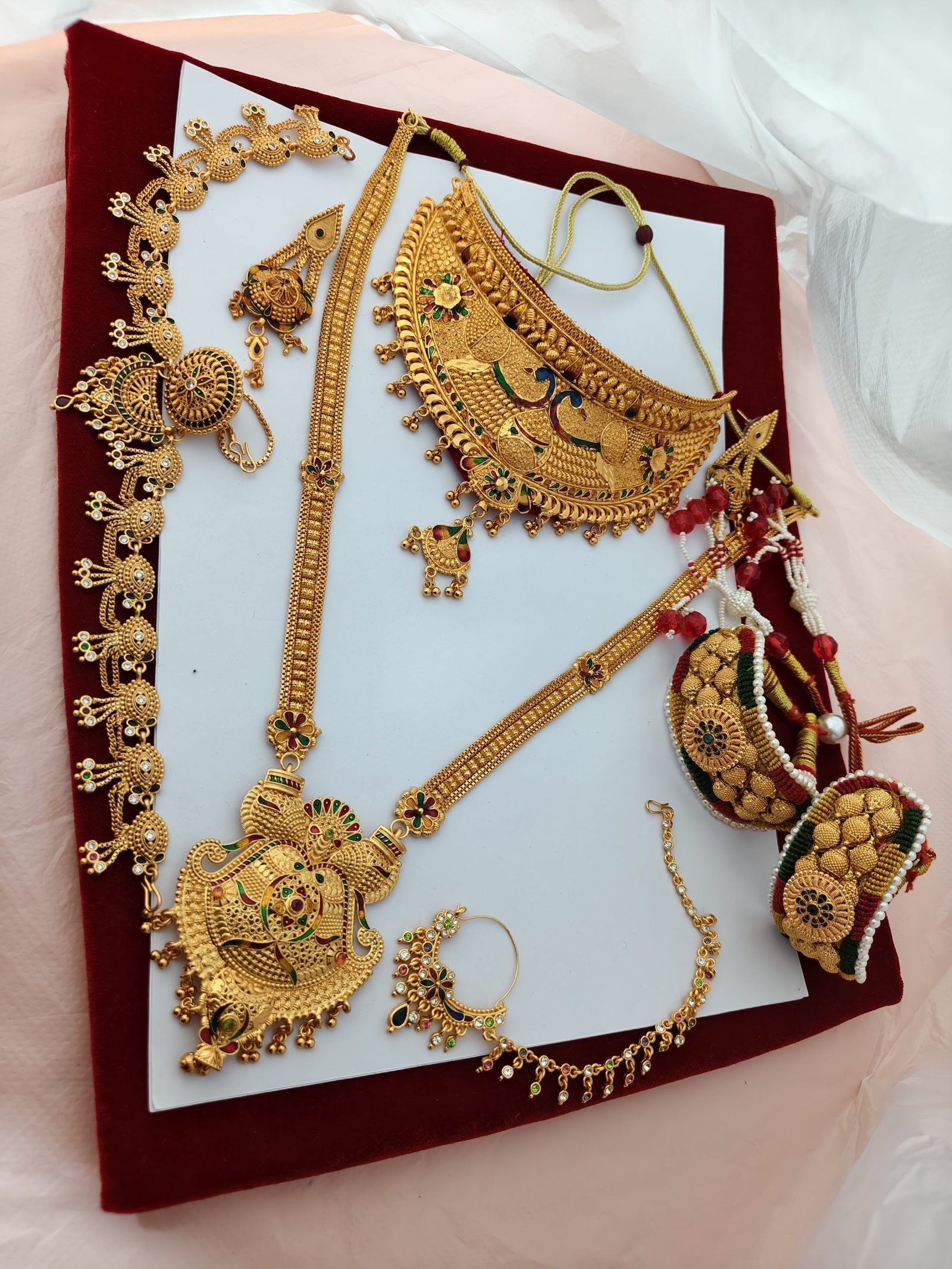 1000694639-2-scaled-1.jpg Rakhdi set, Ranihar, nath,ponchi, chokar with buti - Image 1